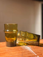 Beldi Glass Set | Tall | Amber - Tissire Atelier - BeldiTallAmber