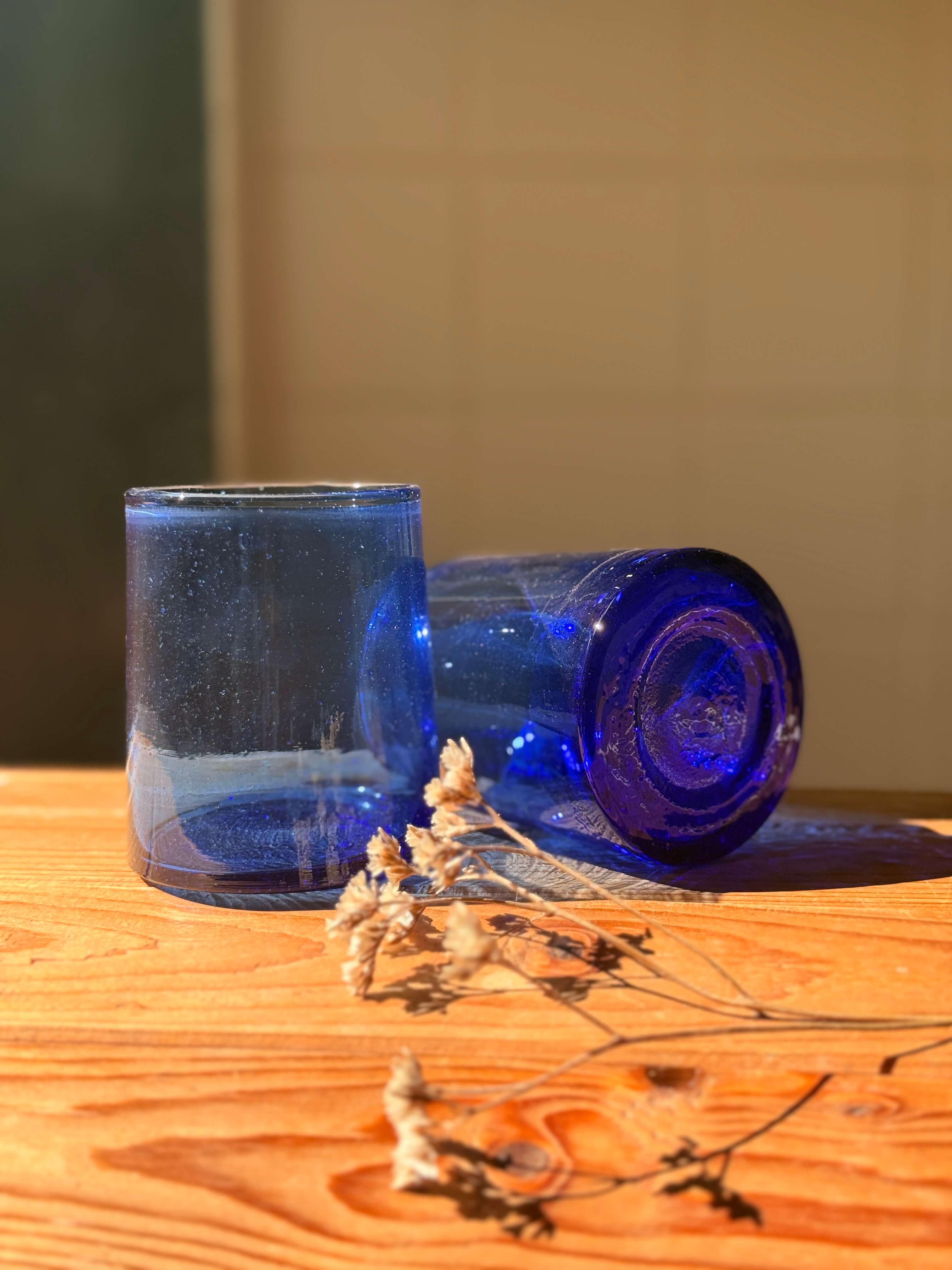 Beldi Glass Set | Tumbler | Blue - Tissire Atelier - ModernBeldiBlue-1