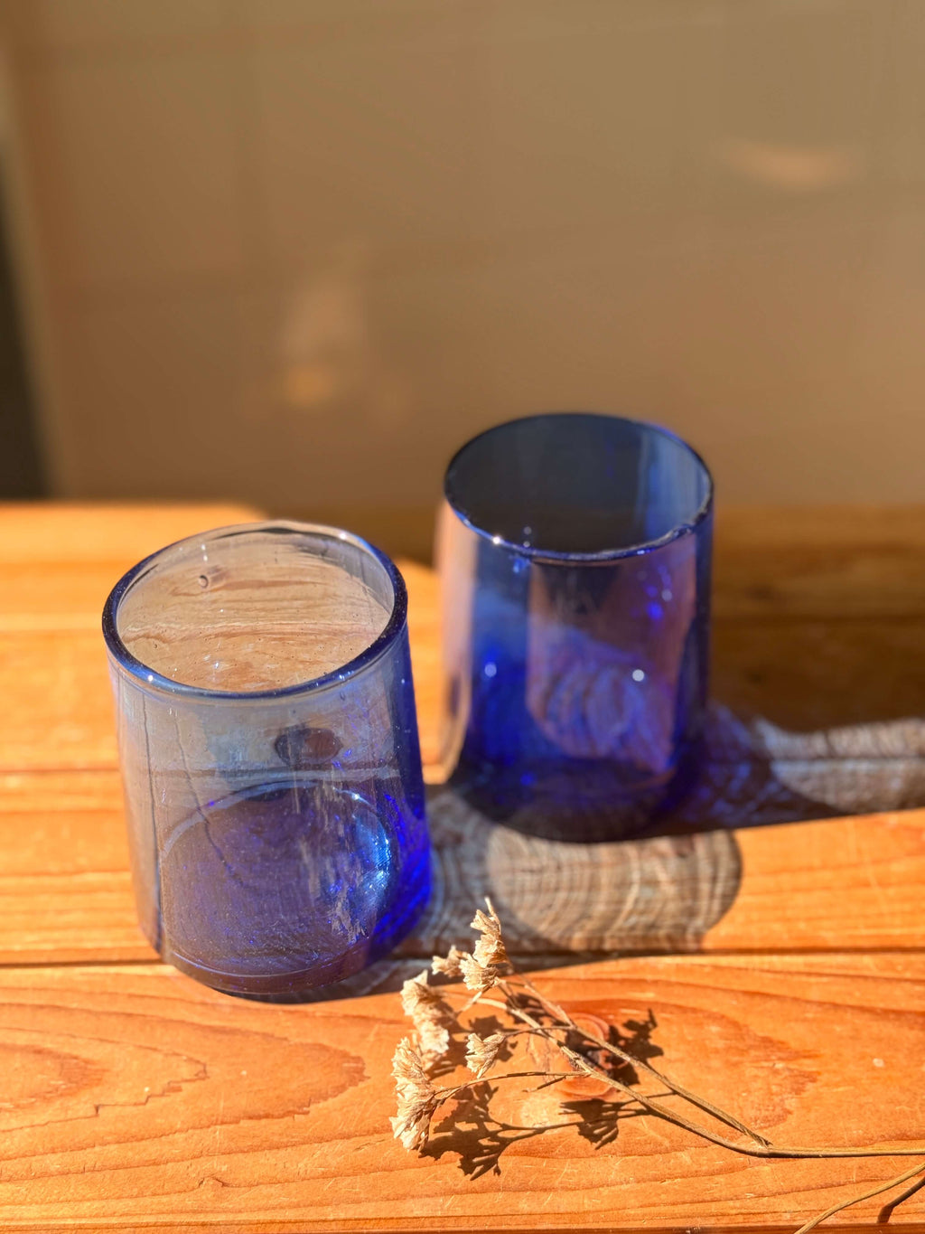 Beldi Glass Set | Tumbler | Blue - Tissire Atelier - ModernBeldiBlue-1