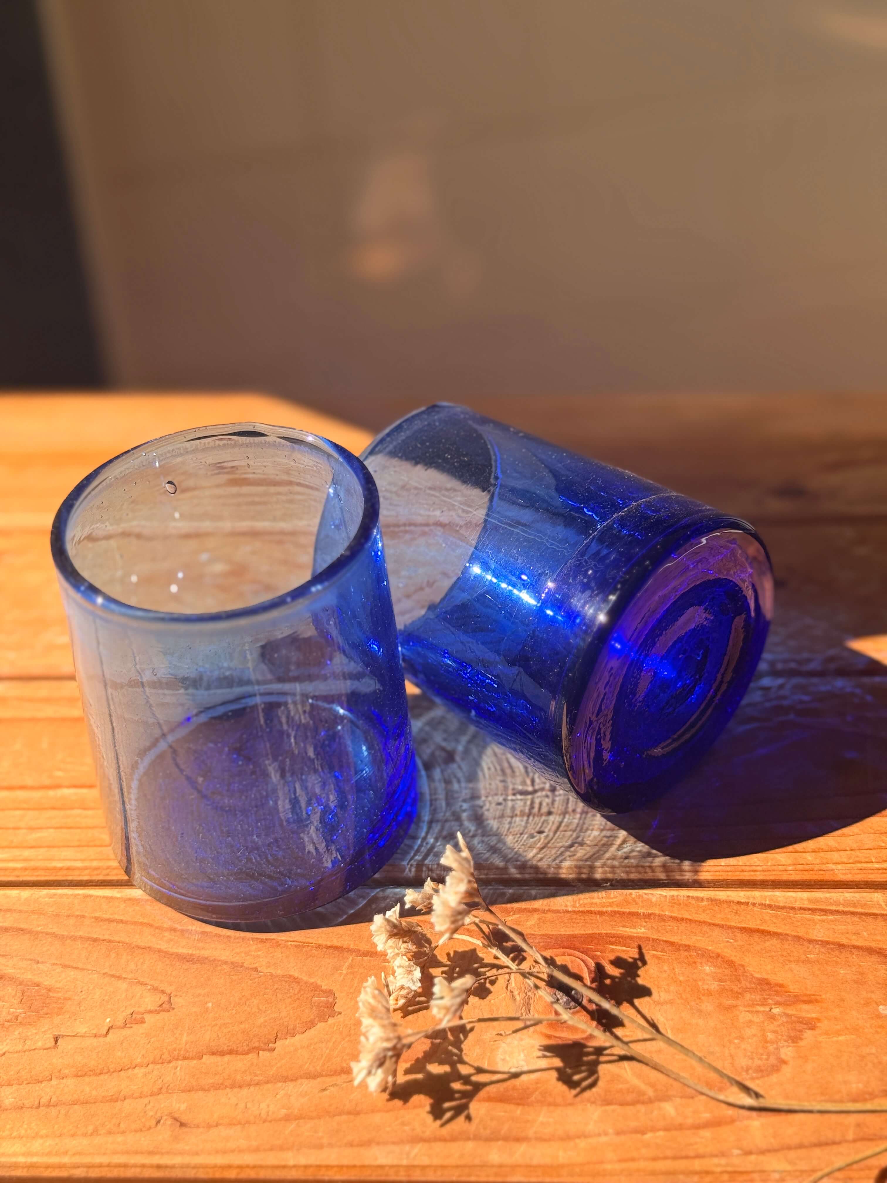 Beldi Glass Set | Tumbler | Blue - Tissire Atelier - ModernBeldiBlue-1