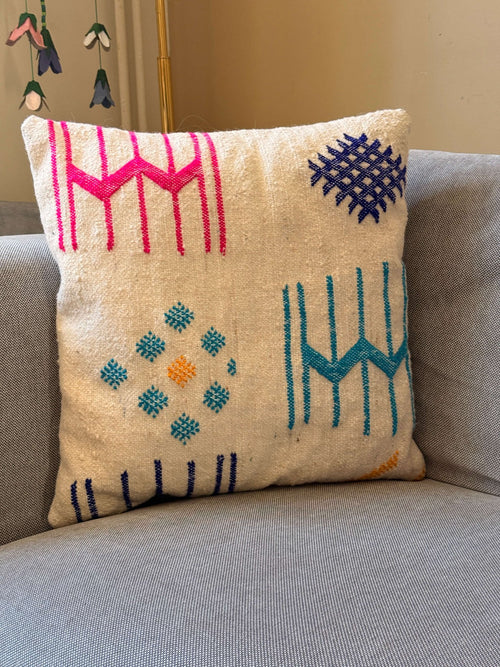 Amazigh Pillow Cover | Handwoven Wool | PW40 - Tissire Atelier - PW40