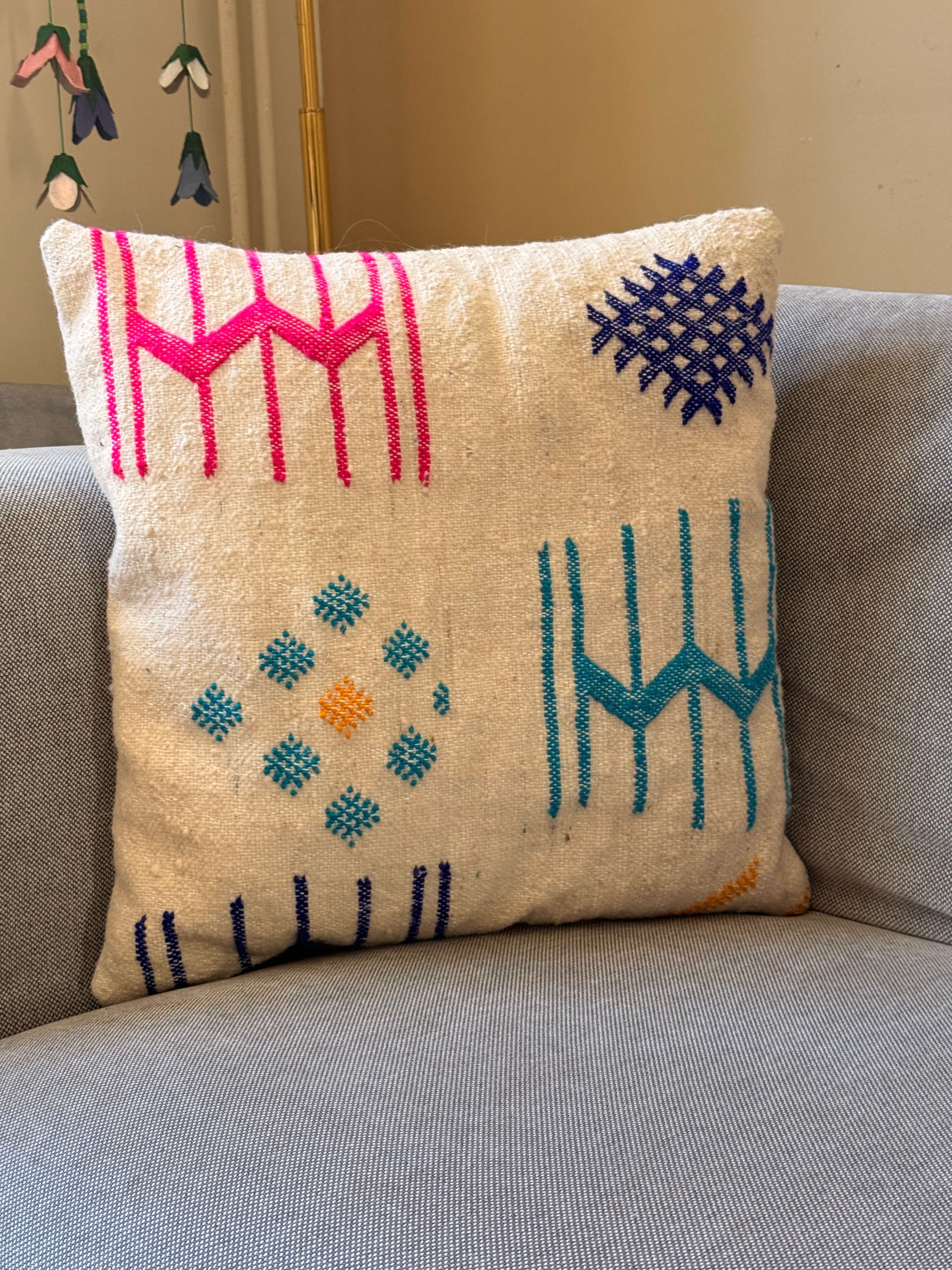 Amazigh Pillow Cover | Handwoven Wool | PW40 - Tissire Atelier - PW40