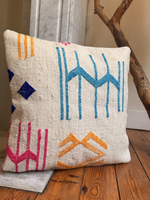 Amazigh Pillow Cover | Handwoven Wool | PW41 - Tissire Atelier - PW41