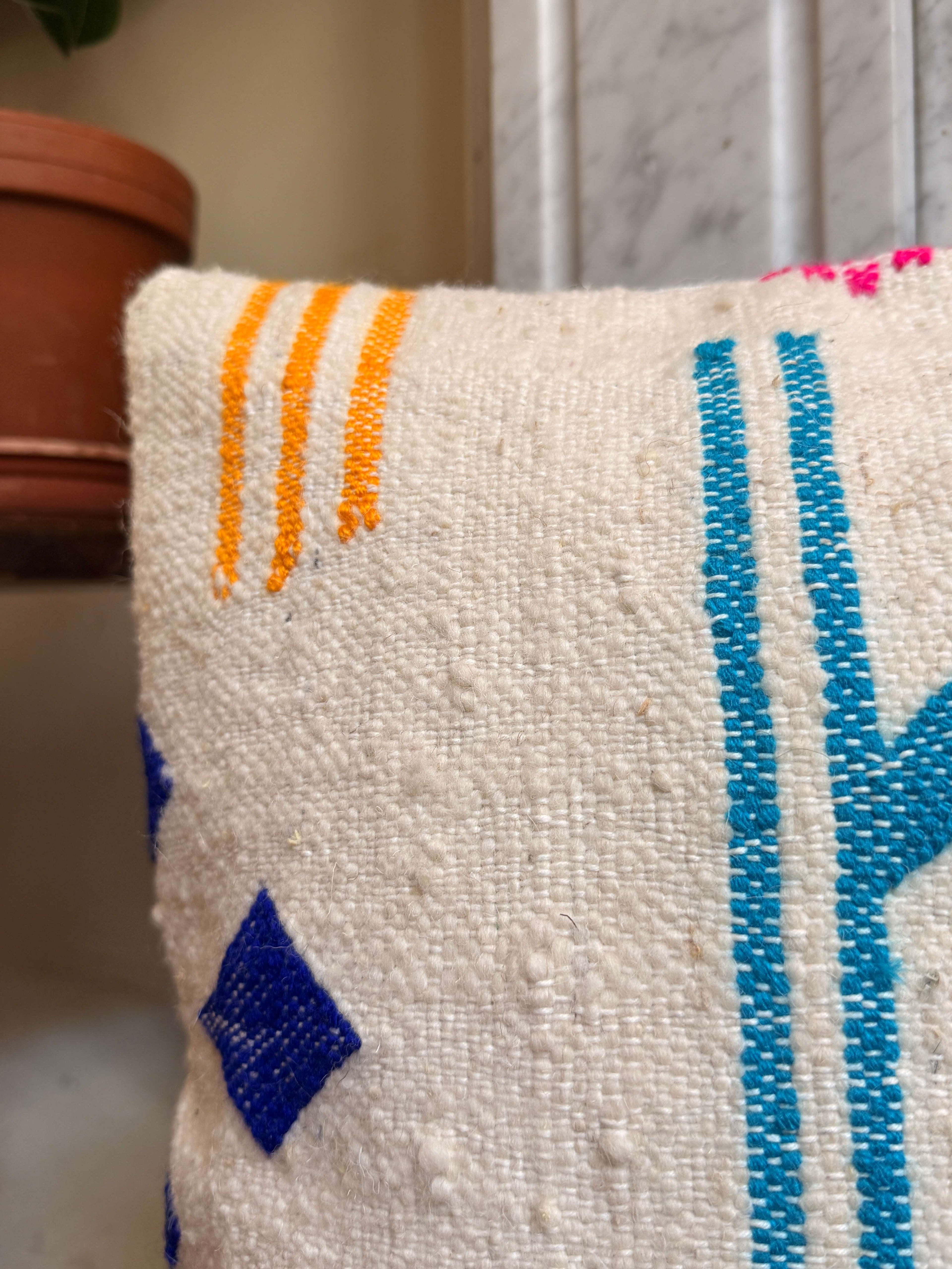 Amazigh Pillow Cover | Handwoven Wool | PW41 - Tissire Atelier - PW41