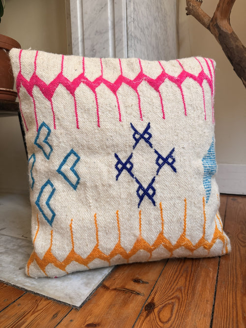 Amazigh Pillow Cover | Handwoven Wool | PW42 - Tissire Atelier - PW42