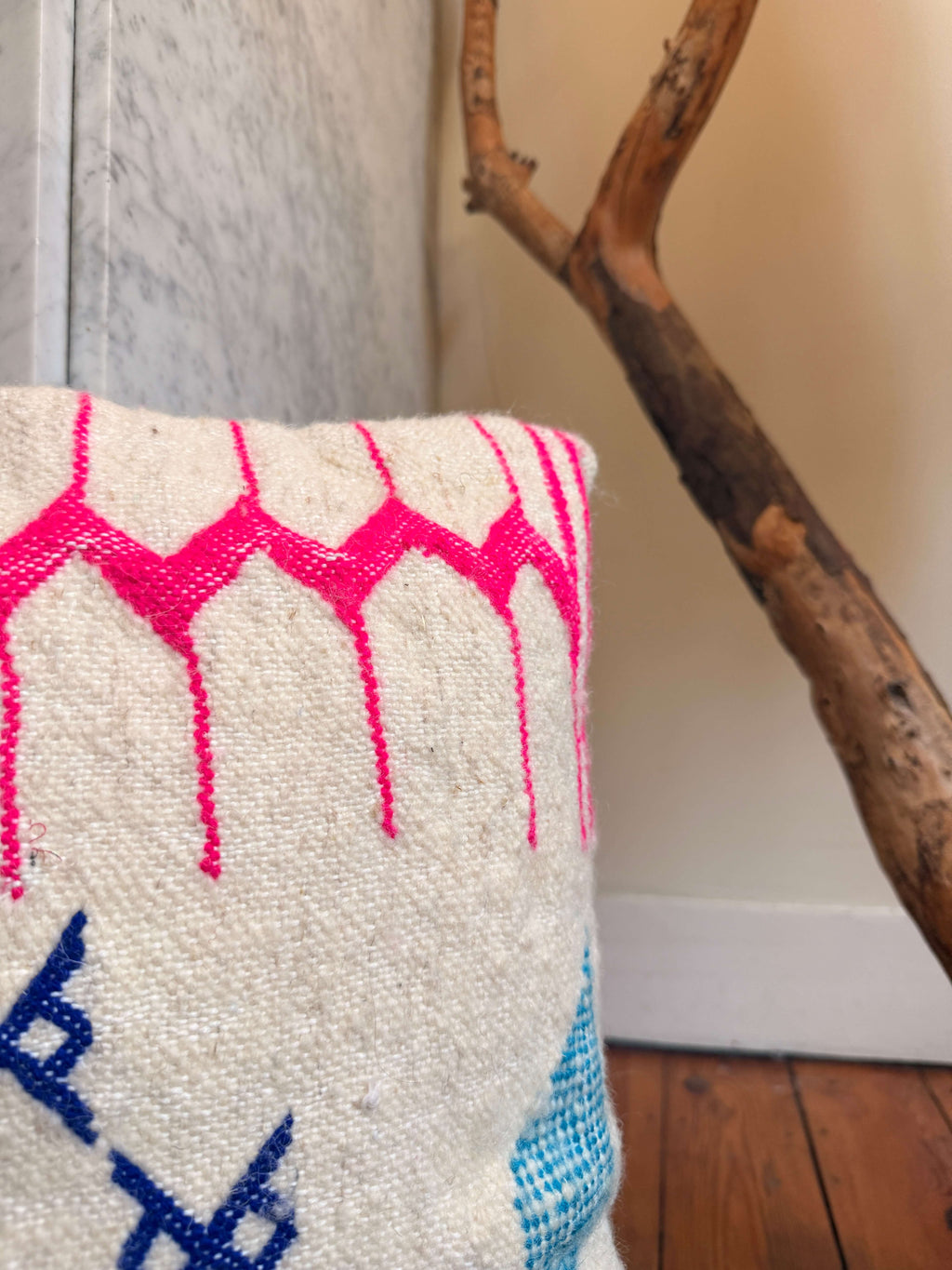 Amazigh Pillow Cover | Handwoven Wool | PW42 - Tissire Atelier - PW42