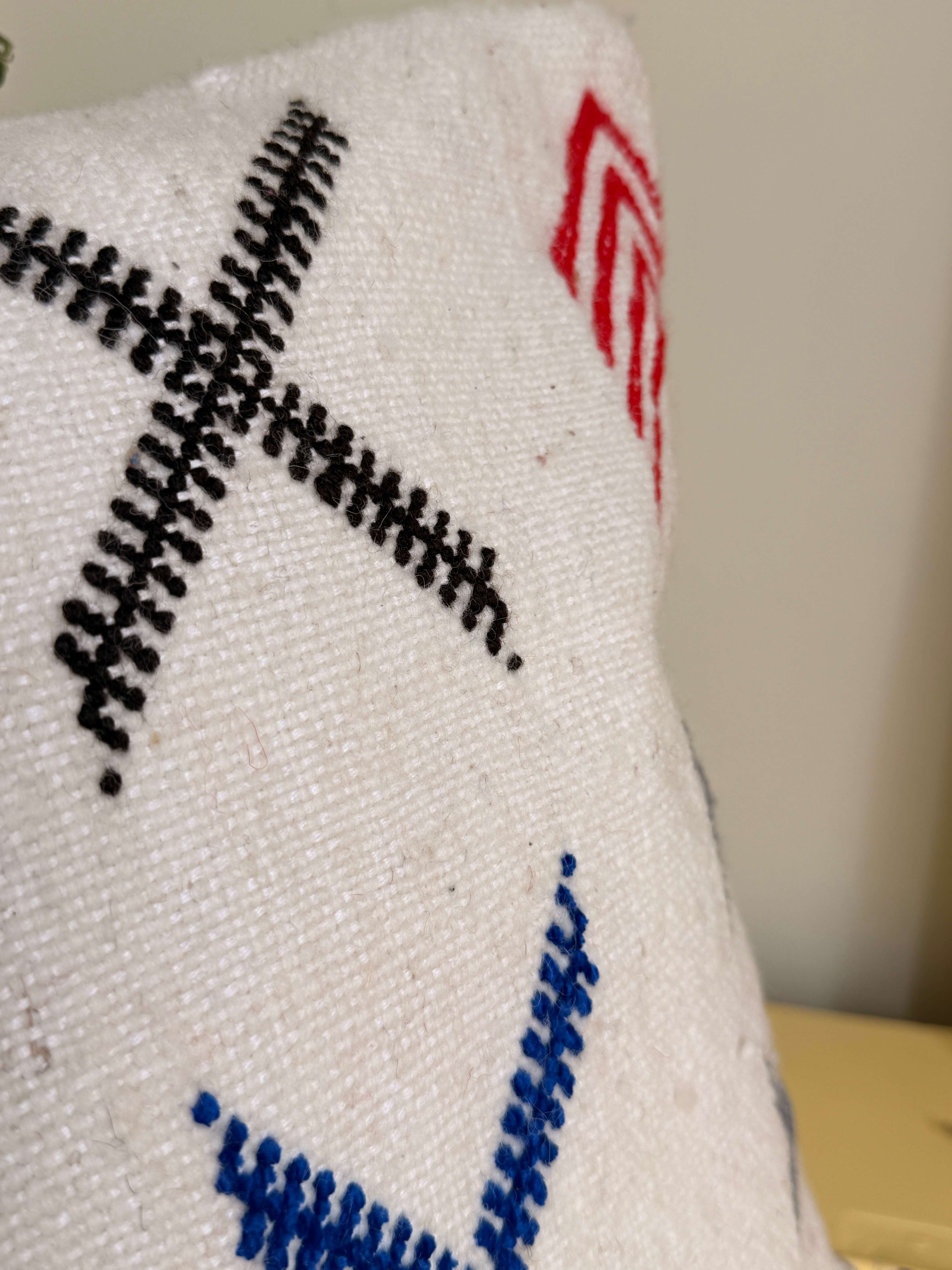 Housse de Coussin Amazighe | Laine Tissée Main | PW42