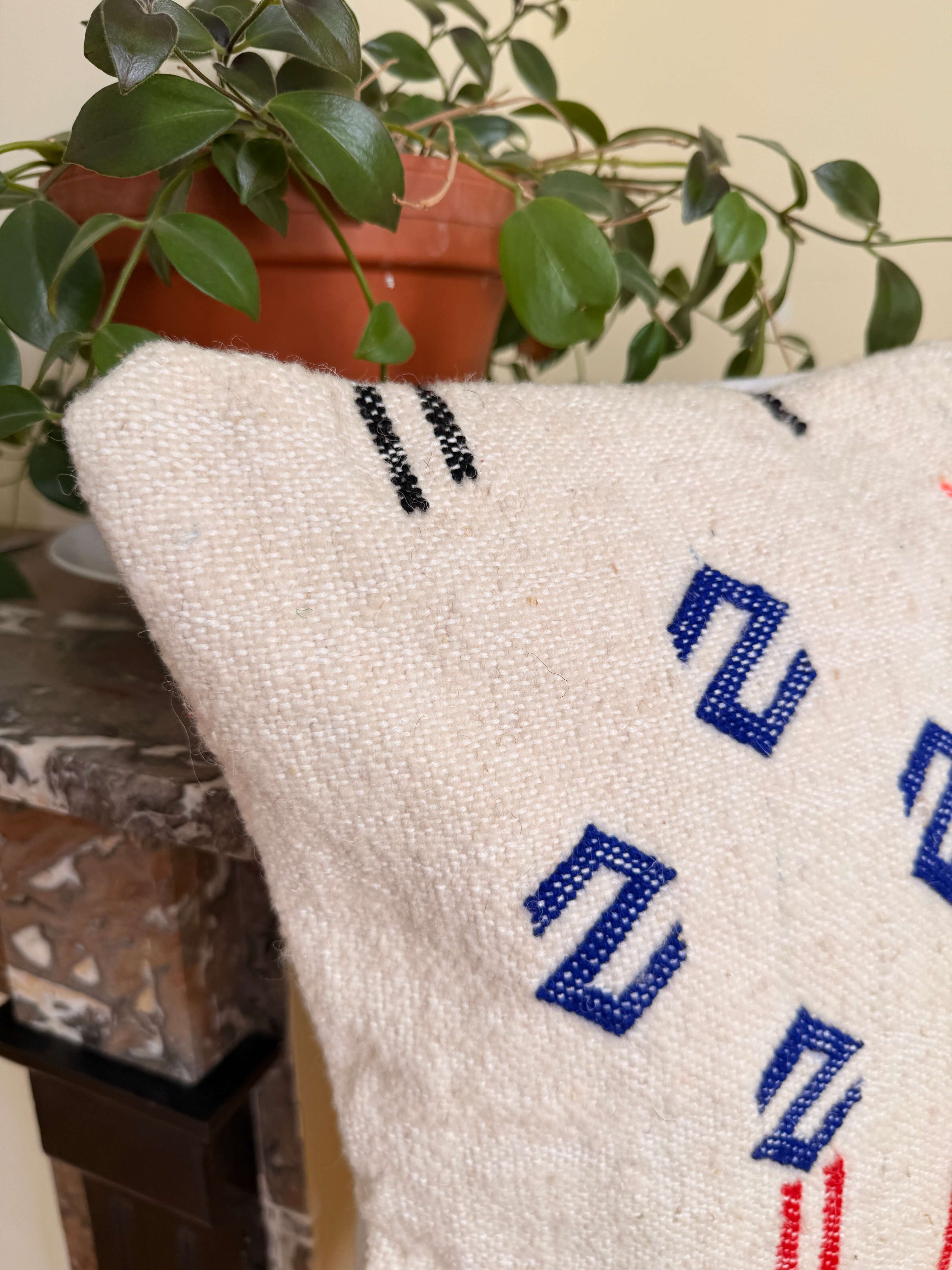Housse de Coussin Amazighe | Laine Tissée Main | PW42