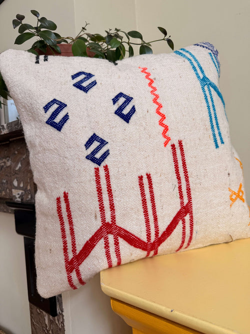 Amazigh Pillow Cover | Handwoven Wool | PW44 - Tissire Atelier - PW44