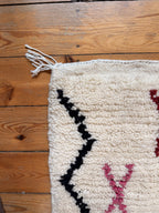 Amazigh (Berber) Rug - Cream with Symbols - Moroccan Wool Rug - Tissire Atelier - 