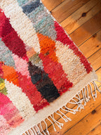 Amazigh (Berber) Rug - Vintage Colourful - Moroccan Wool Carpet - Tissire Atelier - 