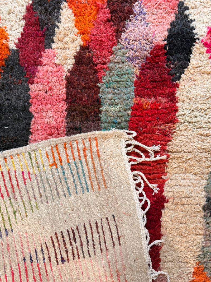 Amazigh (Berber) Rug - Vintage Colourful - Moroccan Wool Carpet - Tissire Atelier - 