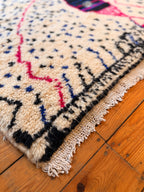 Amazigh (Berber) Rug - Cream - Moroccan Wool Carpet - Tissire Atelier - 