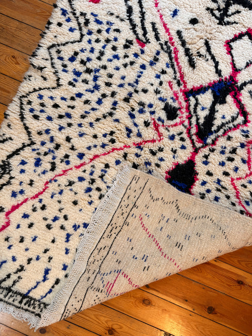 Amazigh (Berber) Rug - Cream - Moroccan Wool Carpet - Tissire Atelier - 