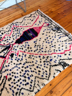Amazigh (Berber) Rug - Cream - Moroccan Wool Carpet - Tissire Atelier - 