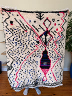 Amazigh (Berber) Rug - Cream - Moroccan Wool Carpet - Tissire Atelier - 