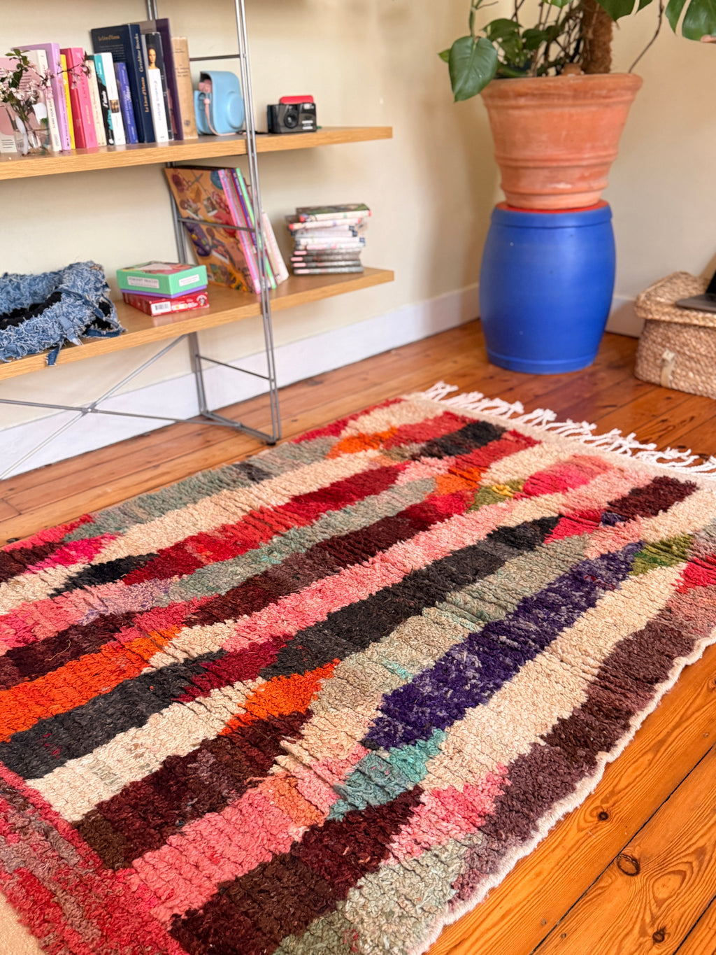 Amazigh (Berber) Rug - Vintage Colourful - Moroccan Wool Carpet - Tissire Atelier - 