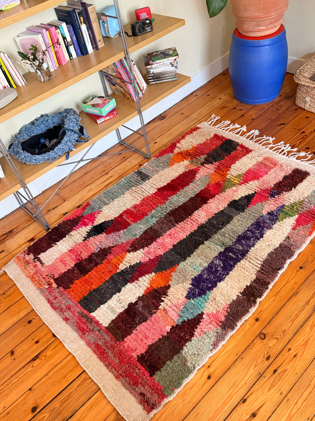 Amazigh (Berber) Rug - Vintage Colourful - Moroccan Wool Carpet - Tissire Atelier - 