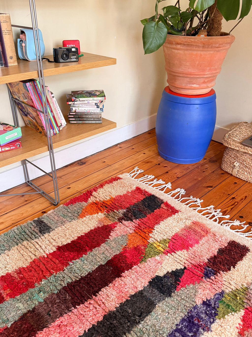Amazigh (Berber) Rug - Vintage Colourful - Moroccan Wool Carpet - Tissire Atelier - 