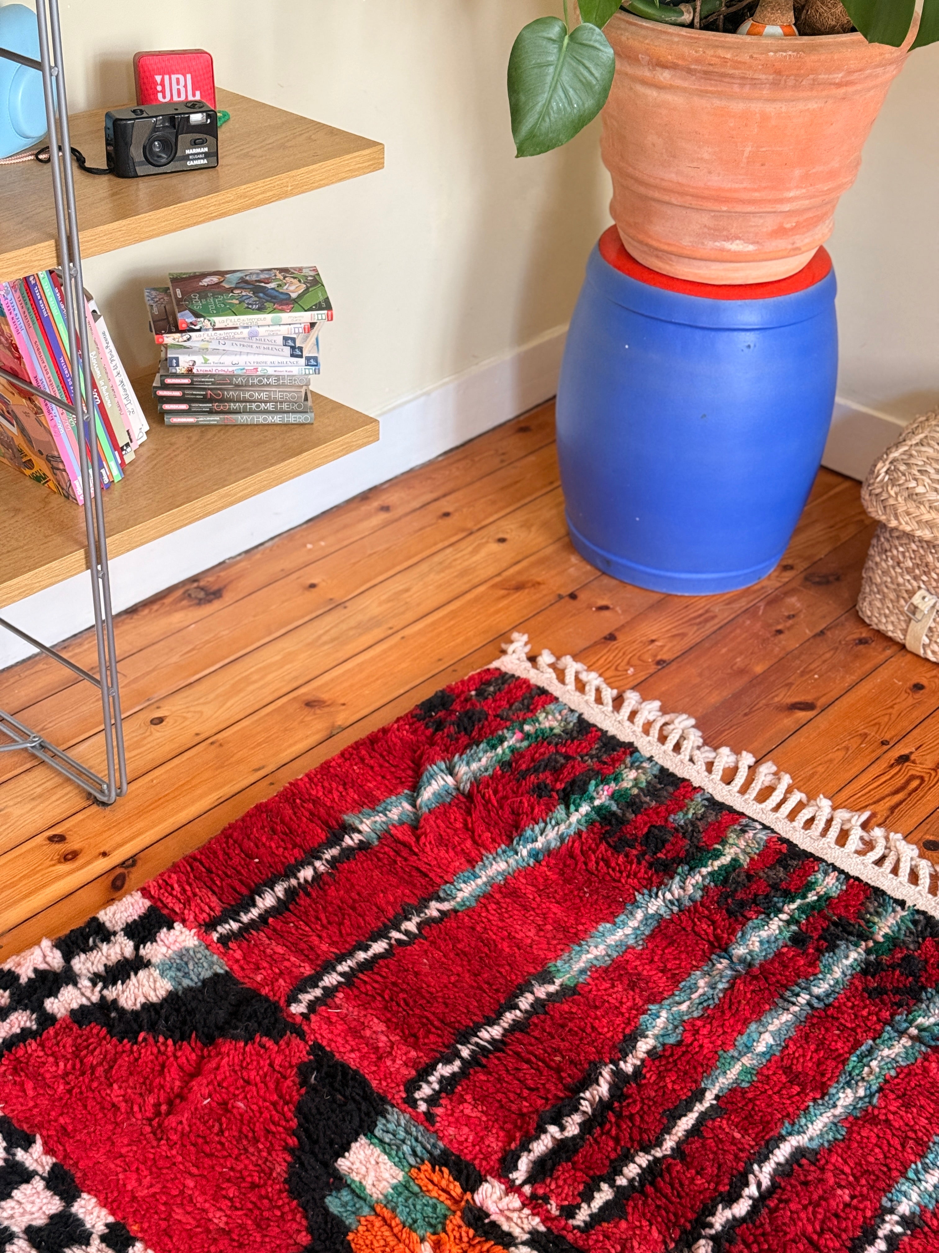 Amazigh (Berber) Rug - Red Tones - Moroccan Wool Carpet - Tissire Atelier - 