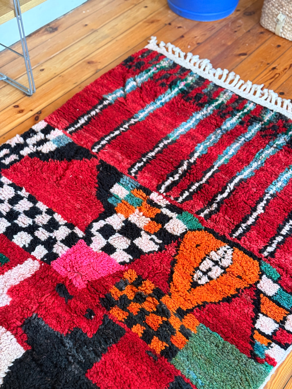 Amazigh (Berber) Rug - Red Tones - Moroccan Wool Carpet - Tissire Atelier - 