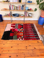 Amazigh (Berber) Rug - Red Tones - Moroccan Wool Carpet - Tissire Atelier - 
