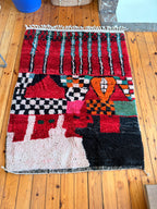 Amazigh (Berber) Rug - Red Tones - Moroccan Wool Carpet - Tissire Atelier - 