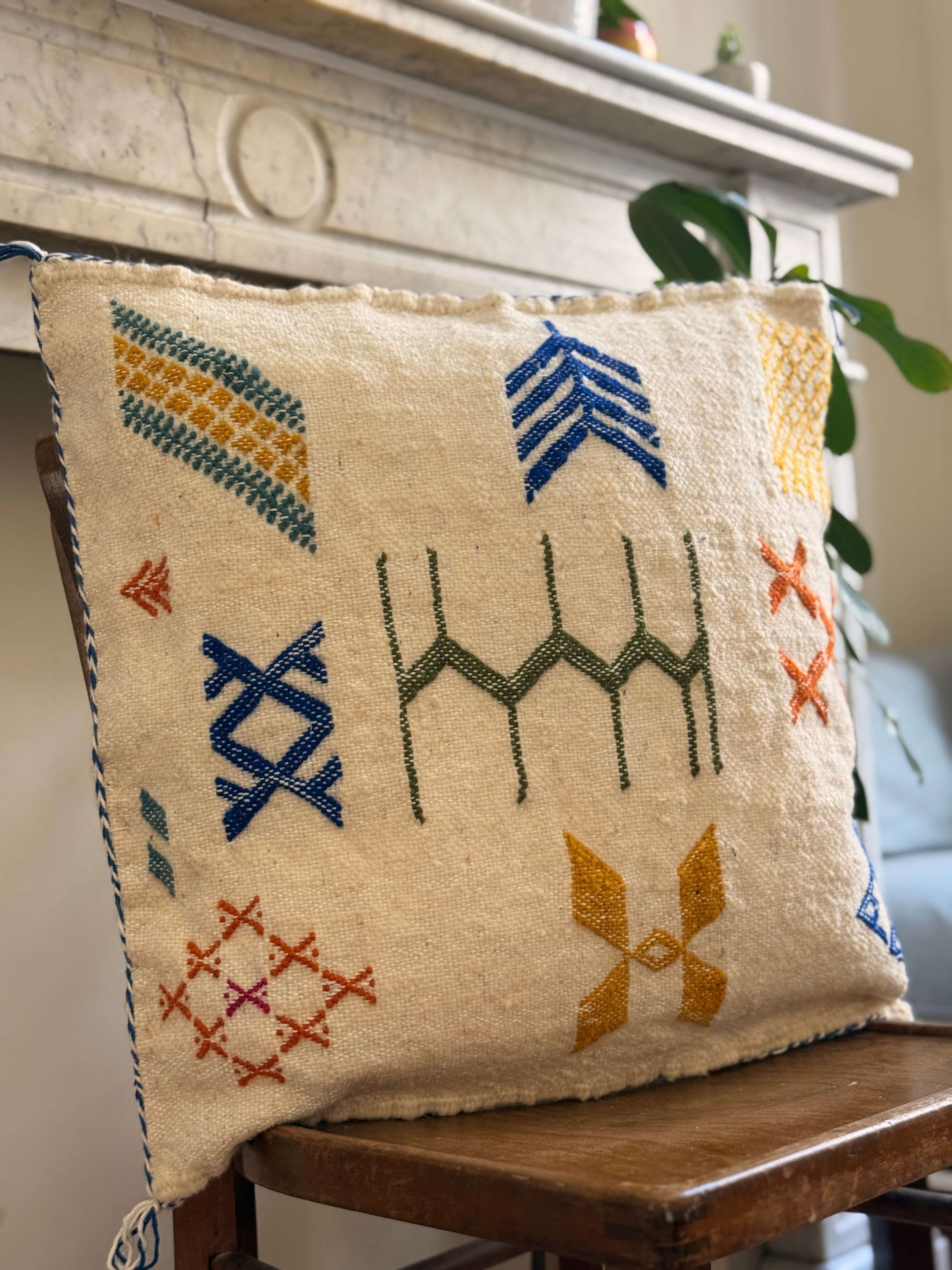Pillow Cover | Handwoven Amazigh | Wool - Tissire Atelier - 