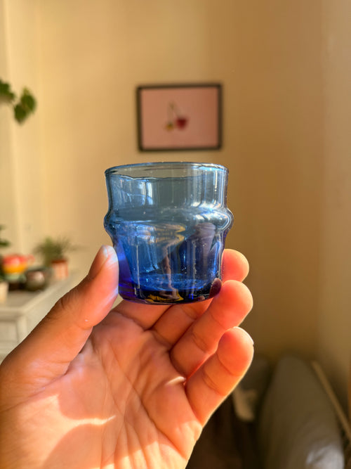Beldi Glass Set | Espresso | Blue - Tissire Atelier - 