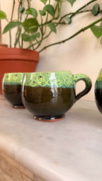 Large Ceramic Mug | Drip Glaze - Tissire Atelier - LargeTamegroute-1