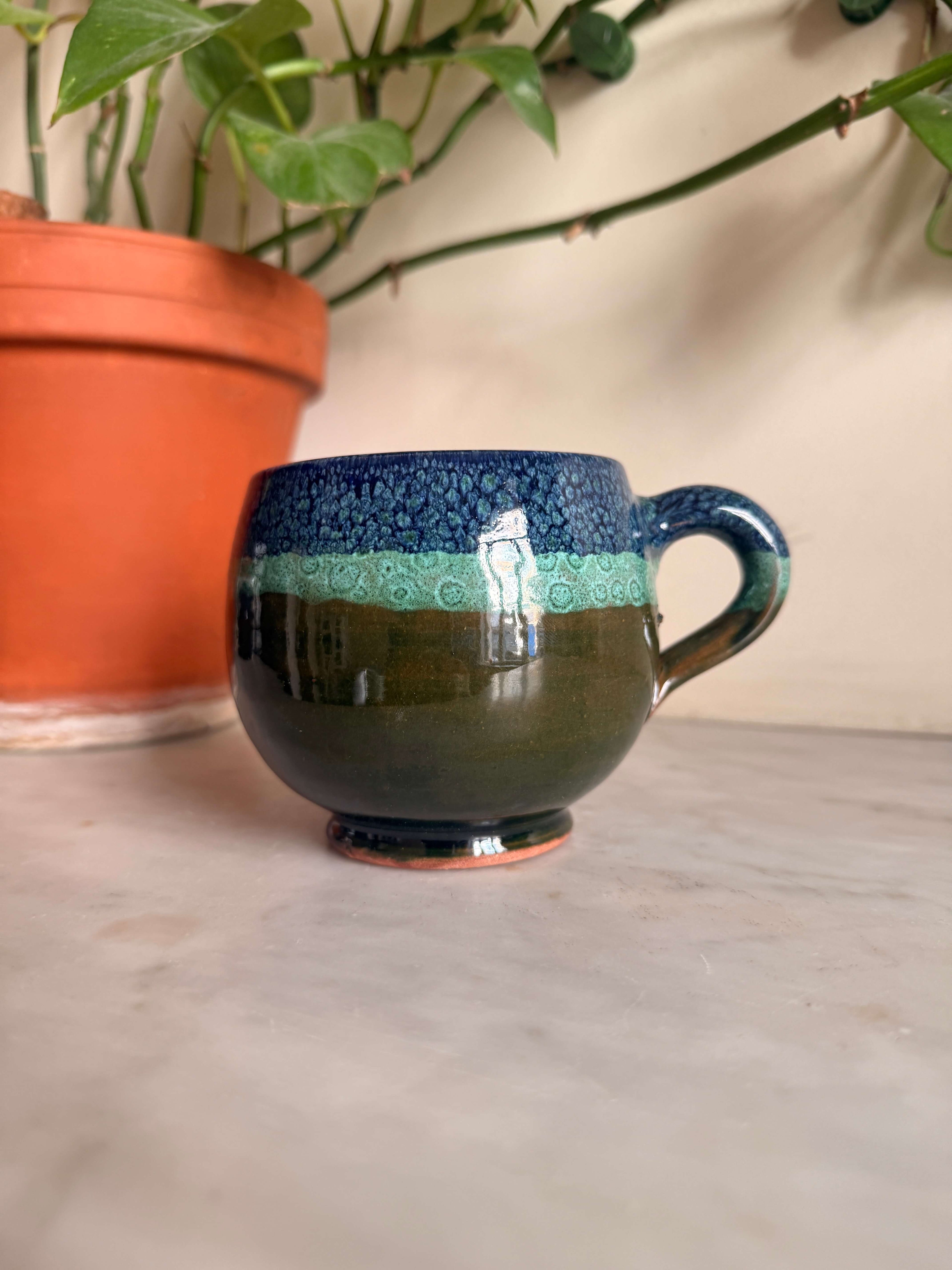 Large Ceramic Mug | Drip Glaze - Tissire Atelier - LargeTamegroute-3