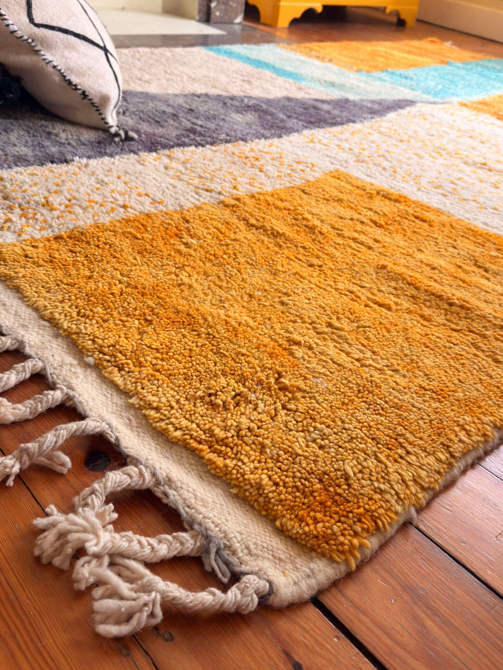 Aznag | Handwoven Berber Rug | Colour Block | Boujaad - Tissire Atelier - 