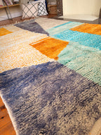 Aznag | Handwoven Berber Rug | Colour Block | Boujaad - Tissire Atelier - 