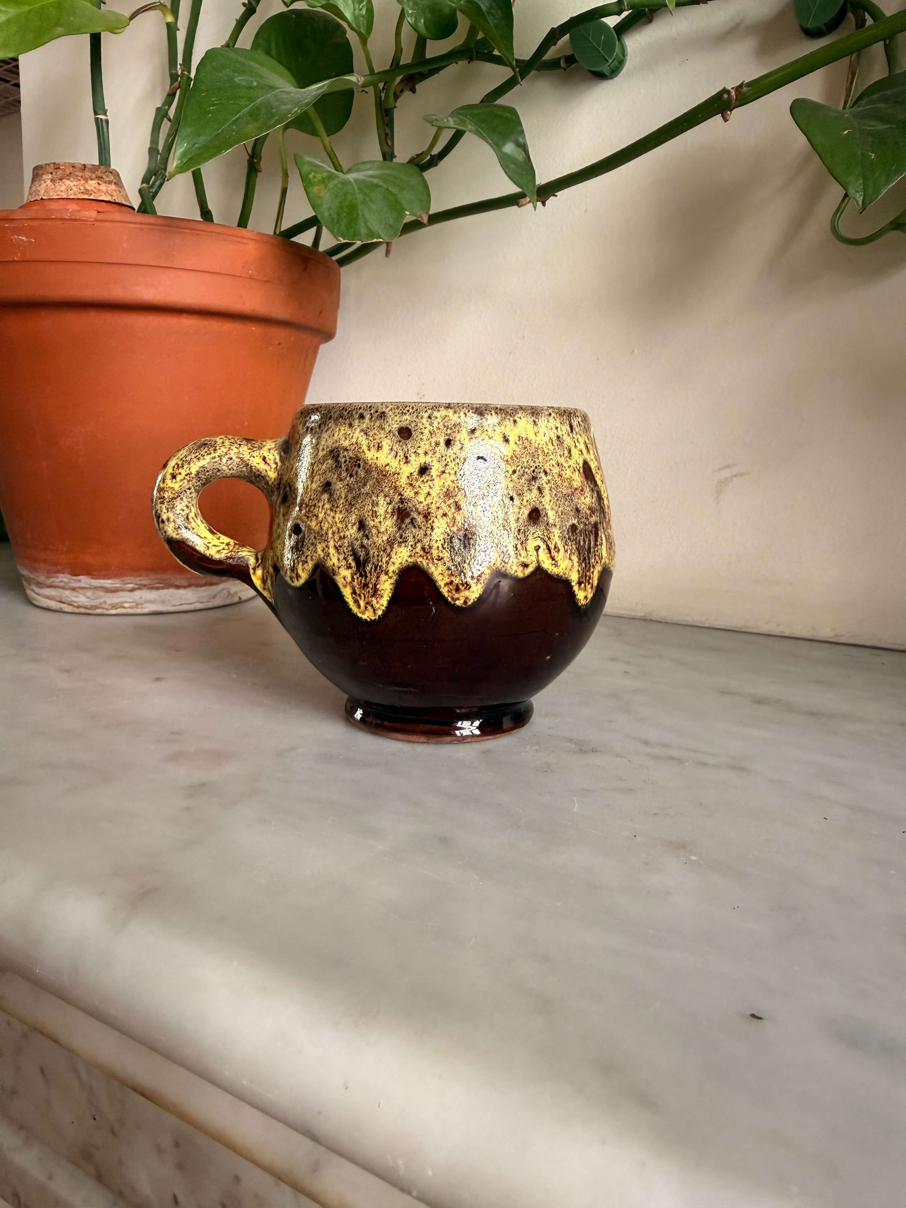 Large Ceramic Mug | Drip Glaze - Tissire Atelier - 