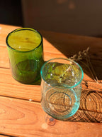 Beldi Glass Set | Tumbler | Green Olive - Tissire Atelier - BeldiModernGreen-1