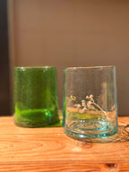 Beldi Glass Set | Tumbler | Green Olive - Tissire Atelier - BeldiModernGreen-1