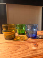 Beldi Glass Set | Espresso | Olive Green - Tissire Atelier - BeldiEspressoGreen