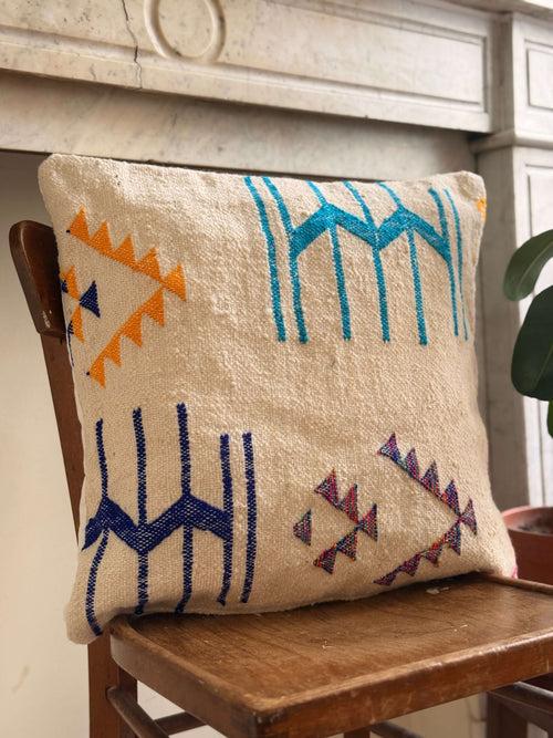 Amazigh Pillow Cover | Handwoven Wool | PW23 - Tissire Atelier - PW23