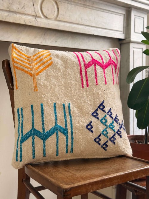 Amazigh Pillow Cover | Handwoven Wool | PW24 - Tissire Atelier - PW24