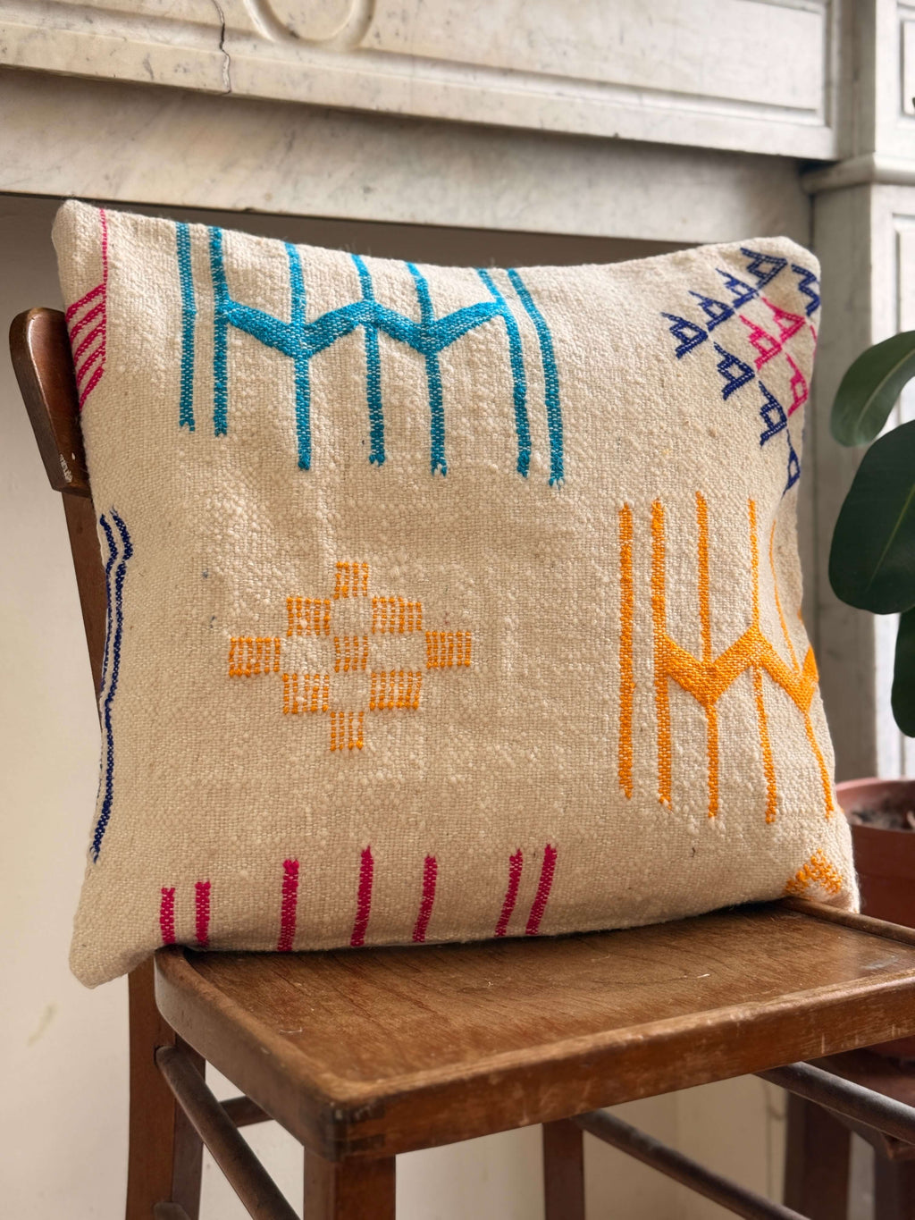 Amazigh Pillow Cover | Handwoven Wool | PW27 - Tissire Atelier - PW27