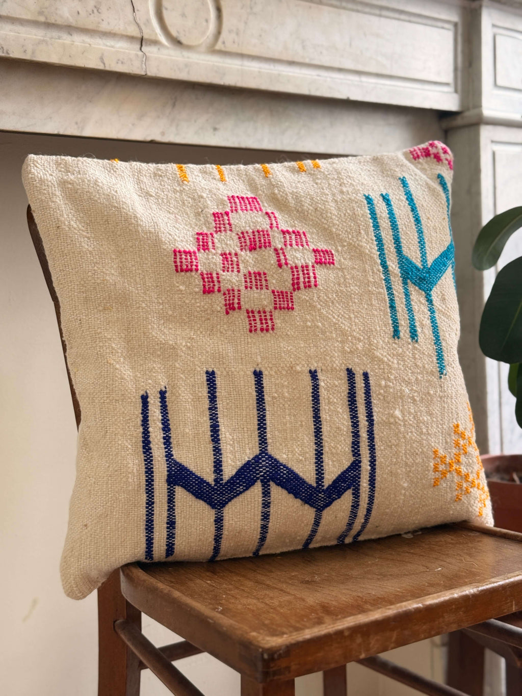 Amazigh Pillow Cover | Handwoven Wool | PW28 - Tissire Atelier - PW28