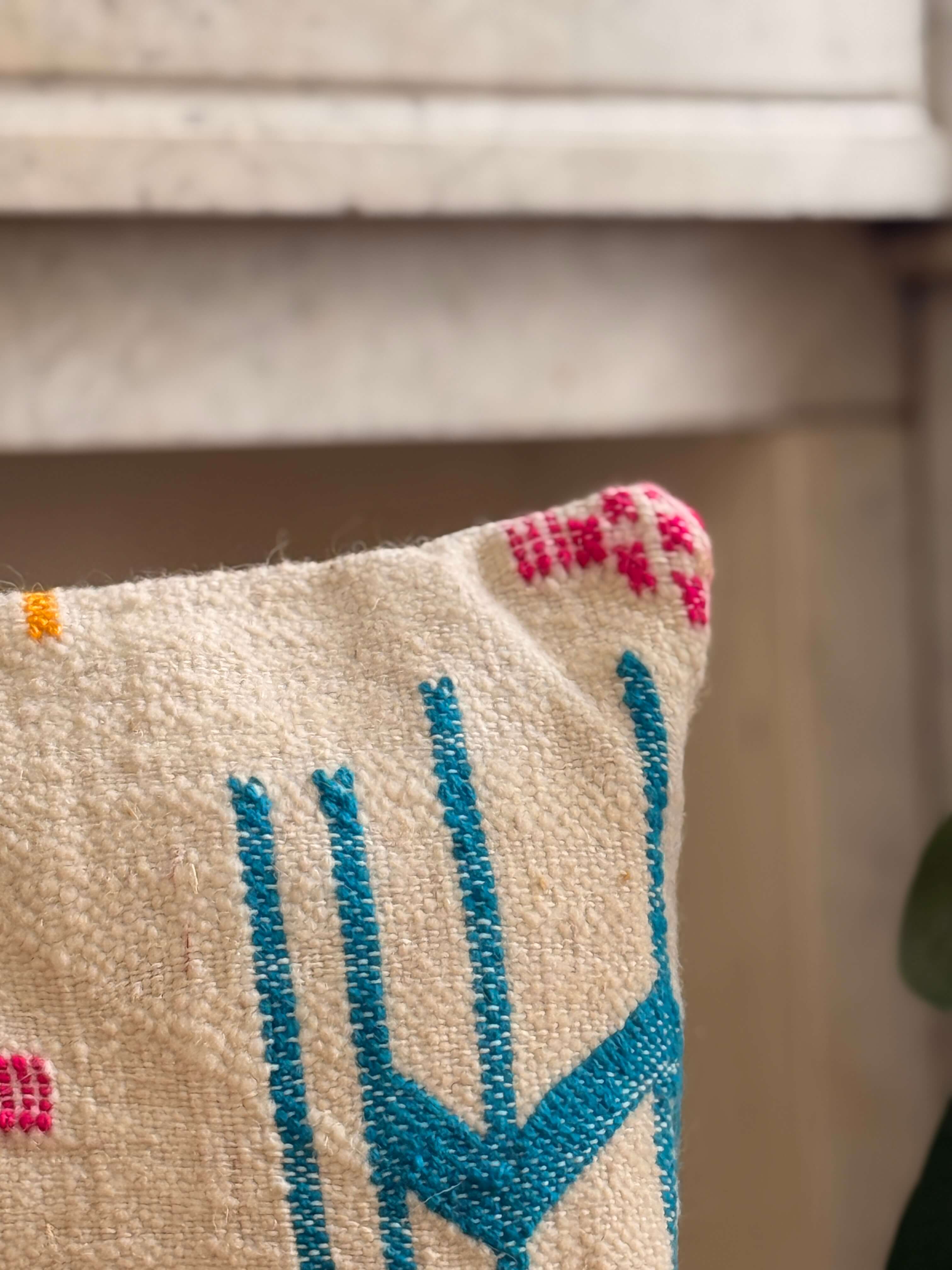 Amazigh Pillow Cover | Handwoven Wool | PW28 - Tissire Atelier - PW28