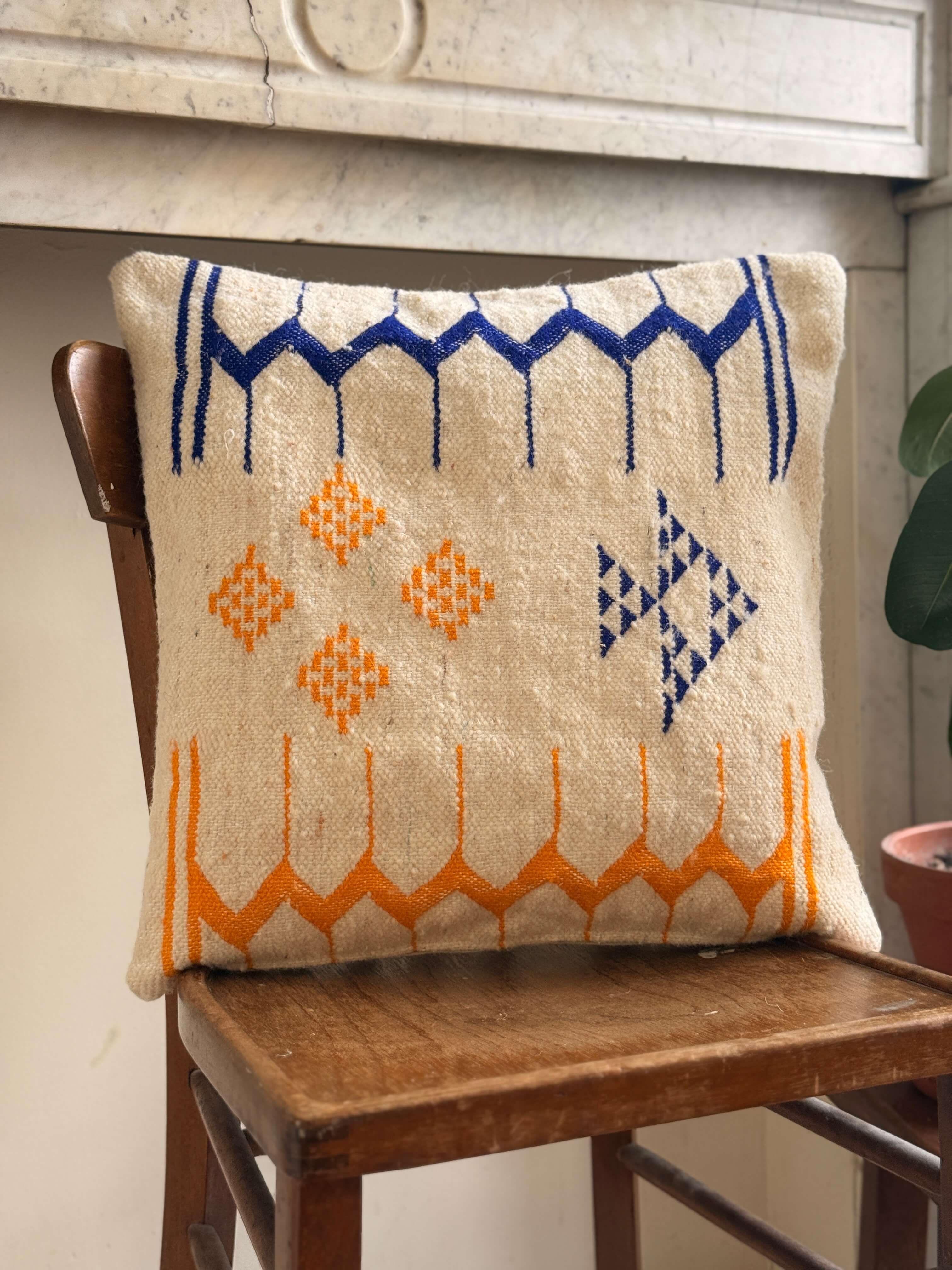 Amazigh Pillow Cover | Handwoven Wool | PW29 - Tissire Atelier - PW29