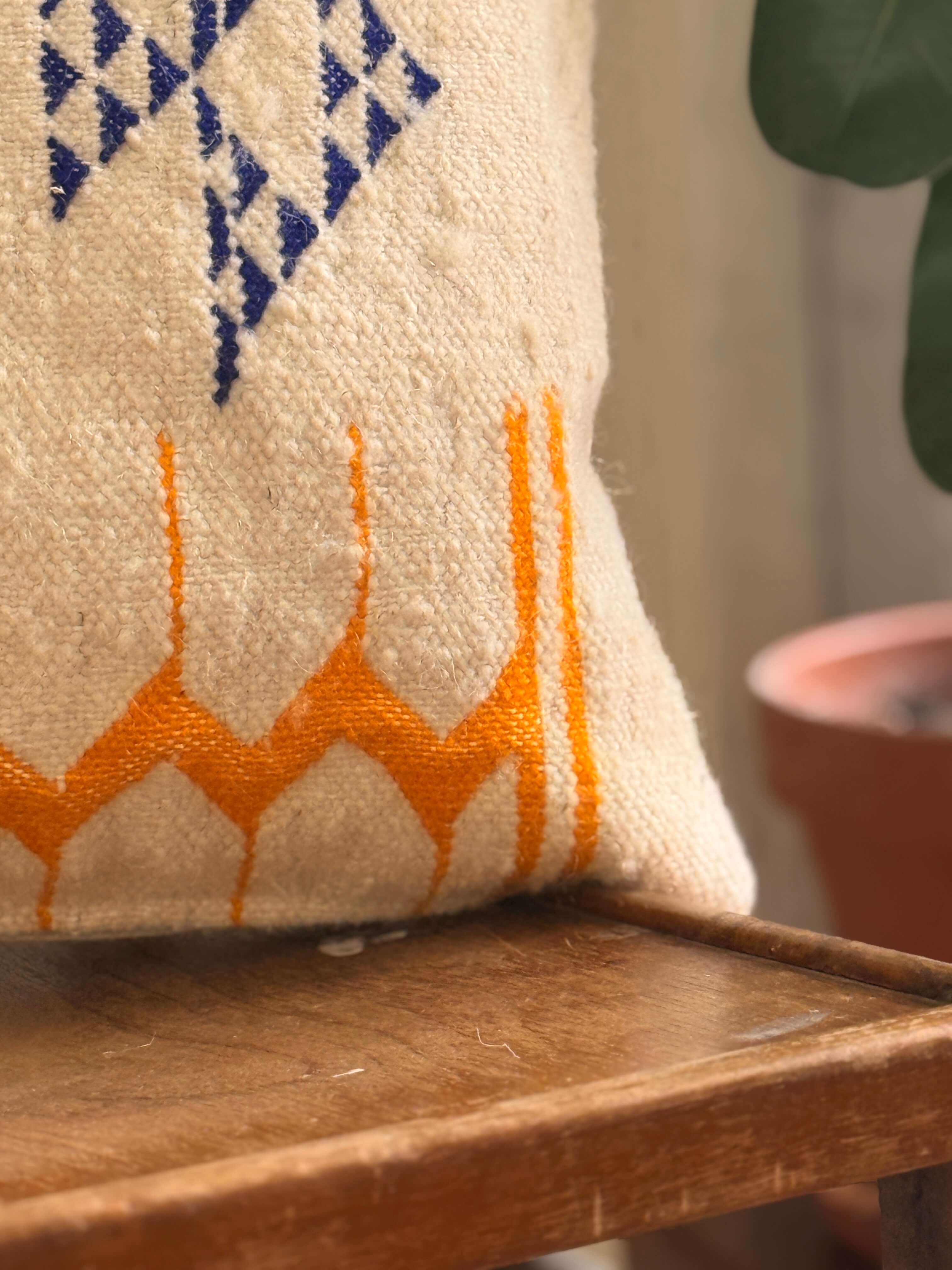 Amazigh Pillow Cover | Handwoven Wool | PW29 - Tissire Atelier - PW29