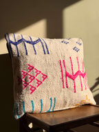 Amazigh Pillow Cover | Handwoven Wool | PW30 - Tissire Atelier - PW30