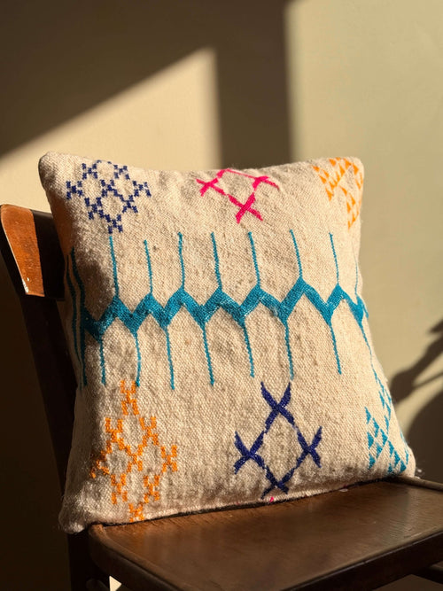 Amazigh Pillow Cover | Handwoven Wool | PW32 - Tissire Atelier - PW32