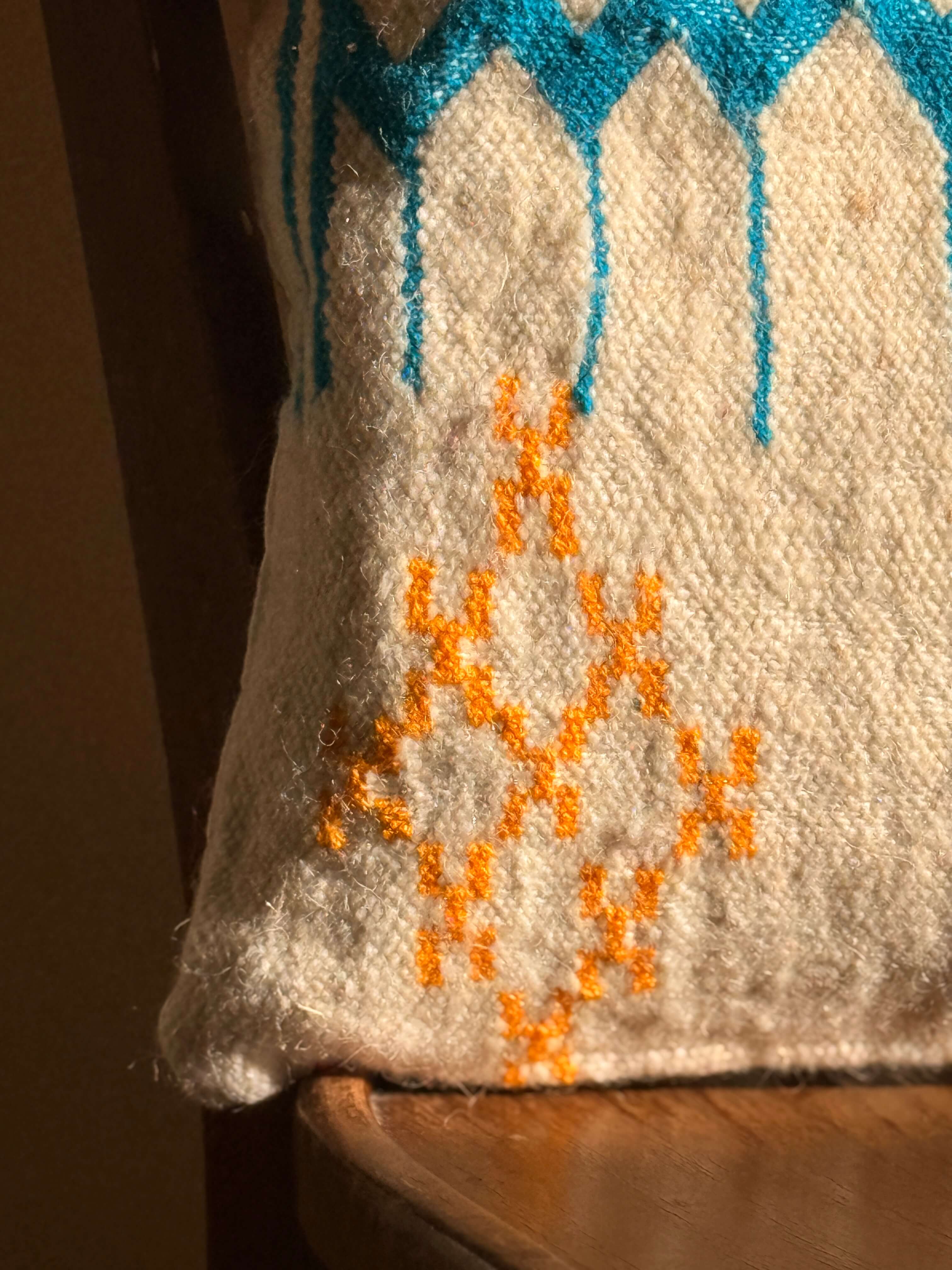 Amazigh Pillow Cover | Handwoven Wool | PW32 - Tissire Atelier - PW32