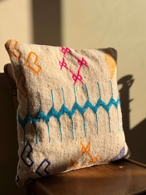 Amazigh Pillow Cover | Handwoven Wool | PW34 - Tissire Atelier - PW34