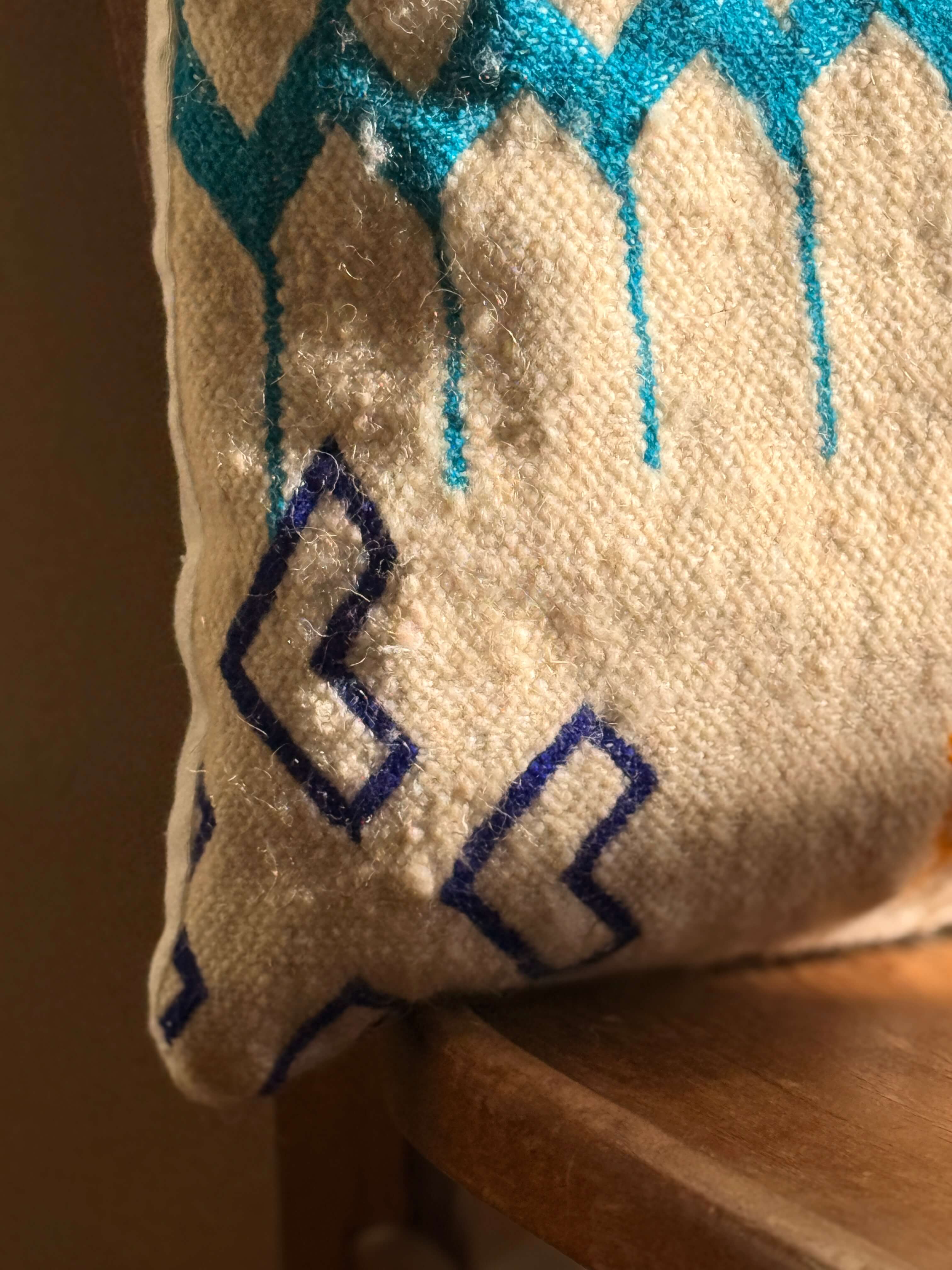 Amazigh Pillow Cover | Handwoven Wool | PW34 - Tissire Atelier - PW34