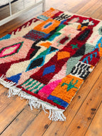 Tafat | Handwoven Boujaad Rug | Multi - Colour - Tissire Atelier - 